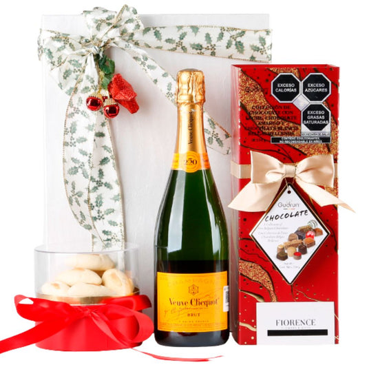 Gourmet Gift with Champagne, Chocolates and Gourmet almond shortbreads