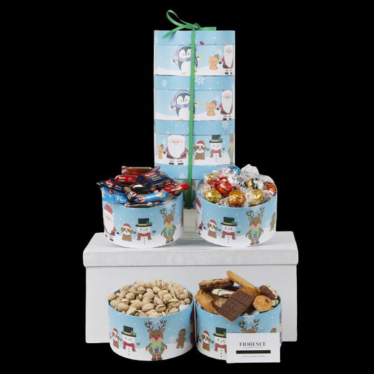 Gift Tower with Cookies for Christmas and More