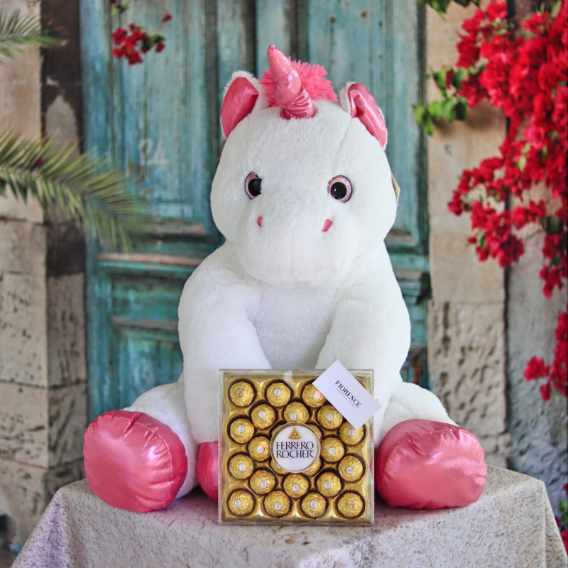 Layla Plush Unicorn with Chocolates