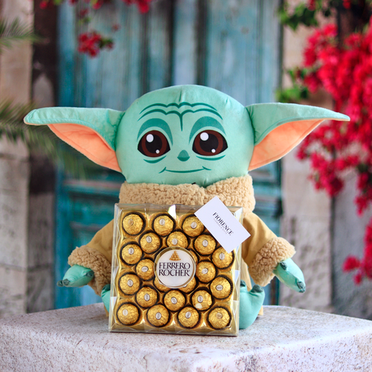 Peluche de Yoda con Chocolates