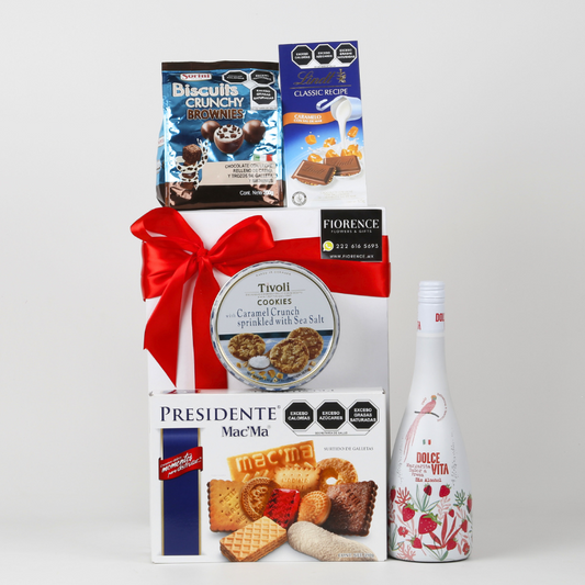 Gift with "Dolce Vita" non-alcoholic beverage and gourmet delicacies