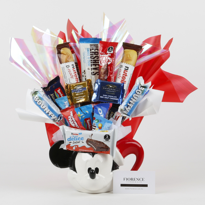 Christmas Minnie or Mickey Mouse Candy Bouquet