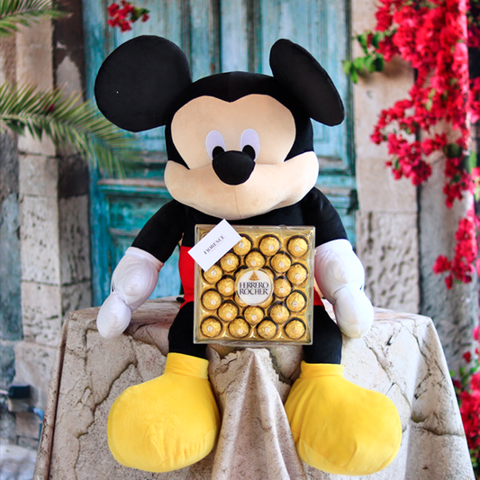 Mickey Mouse de Peluche tamaño Grande con Chocolates