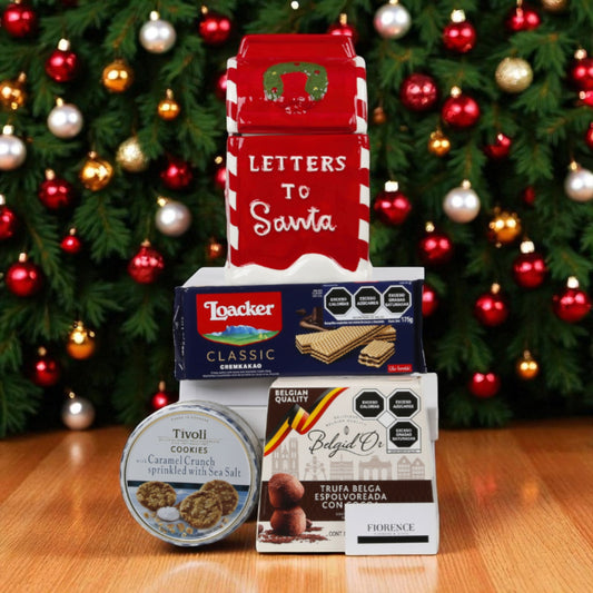 Letters to Santa Cookie Jar with Cookies and Truffles