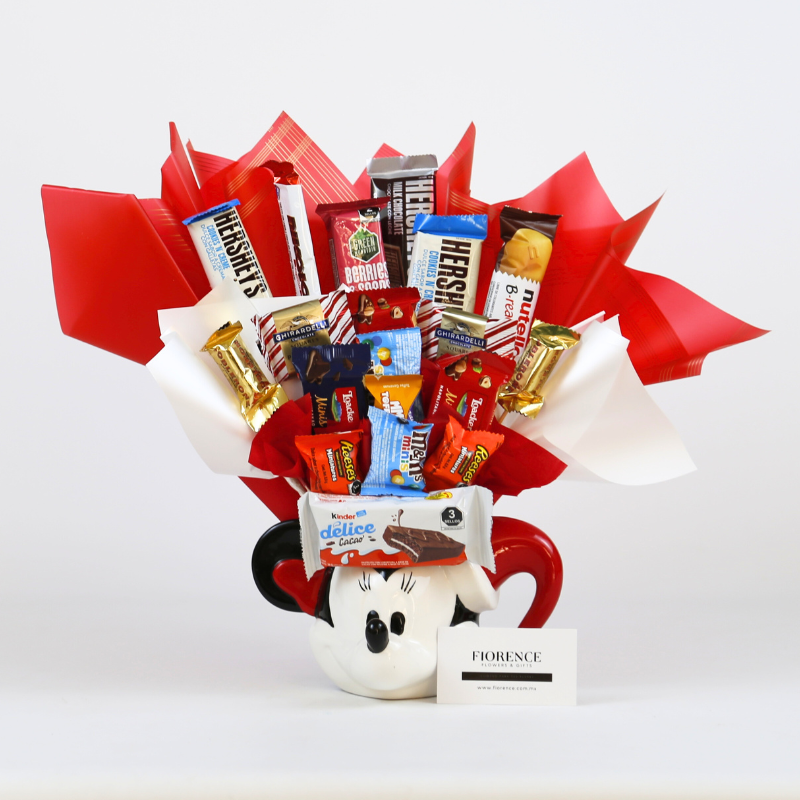 Christmas Minnie or Mickey Mouse Candy Bouquet