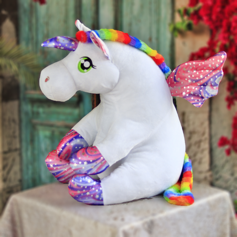 Mágico Unicornio de peluche con chocolates - Tamaño Grande