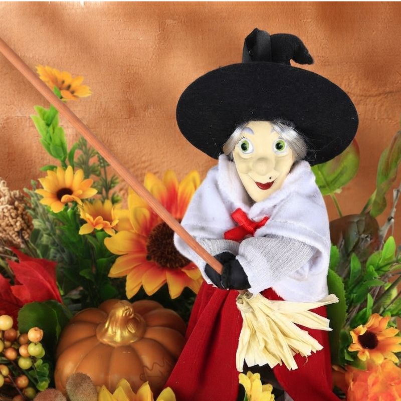 Arreglo para Halloween con Brujita Decorativa