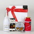 Regalo con Vino Blanco Espumoso con Chocolates