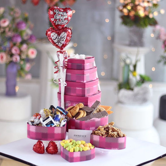 Gift Tower "My Heart is Yours" with Imported Chocolates
