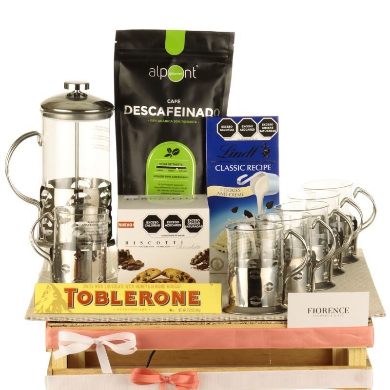 Original Coffee Maker Set with Cups and Gourmet Products