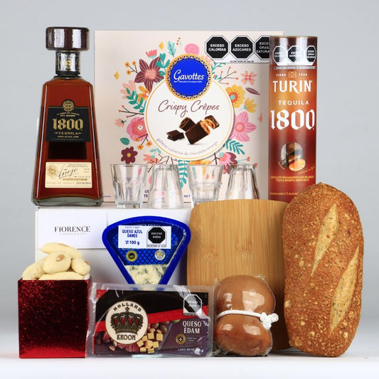 Exquisito Set Gourmet con Tequila 1800 Añejo