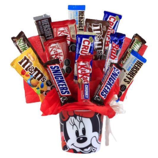 Minnie Mouse Large Candy Bouquet with Chocolate Bars