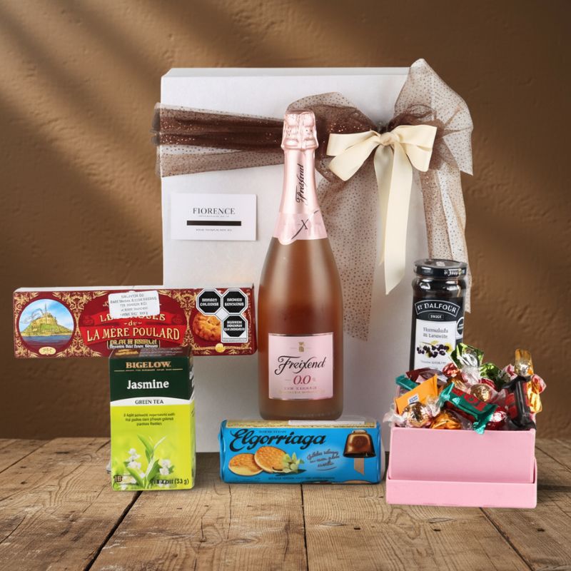 Premium Alcohol-Free Gift: Freixenet Rosé, La Mère Poulard Chocolates and More