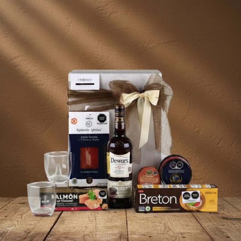 Dewar's 12 Gift Box | Jamón Serrano & Snacks Gourmet
