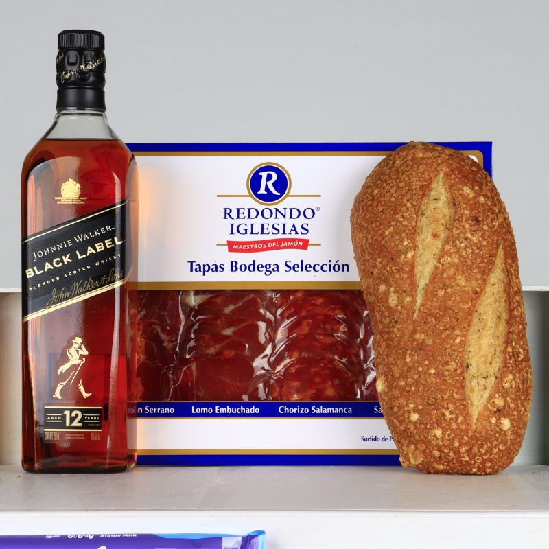Regalo Gourmet con Whisky, Pan Artesanal y Más