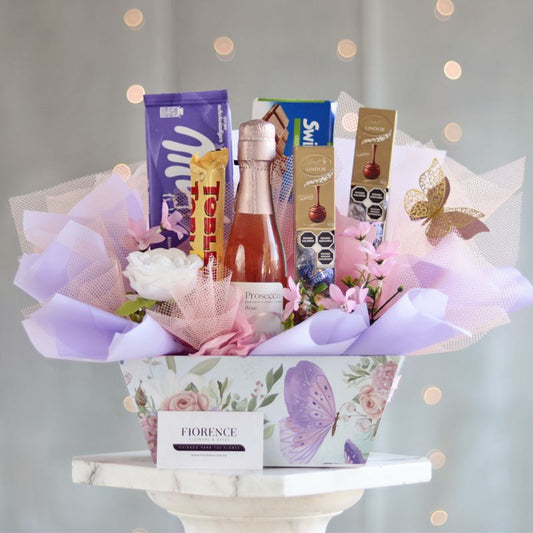 Candy Bouquet with Imported Chocolates and Wine