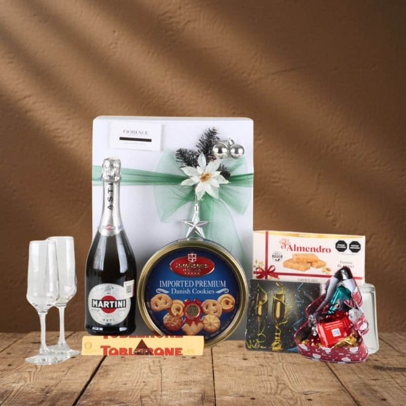 Special Gourmet Christmas Gift with Martini Asti Sparkling Wine 