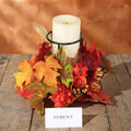 Centro de Mesa con Vela LED Otoñal
