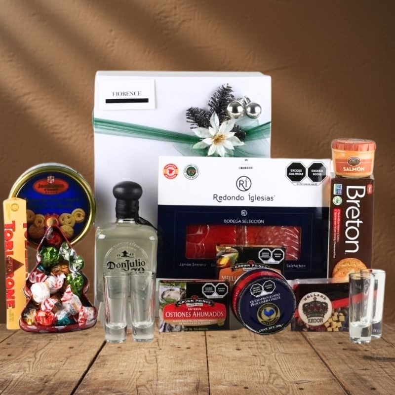 Gourmet Christmas Gift with Don Julio 70 Cristalino Añejo Tequila