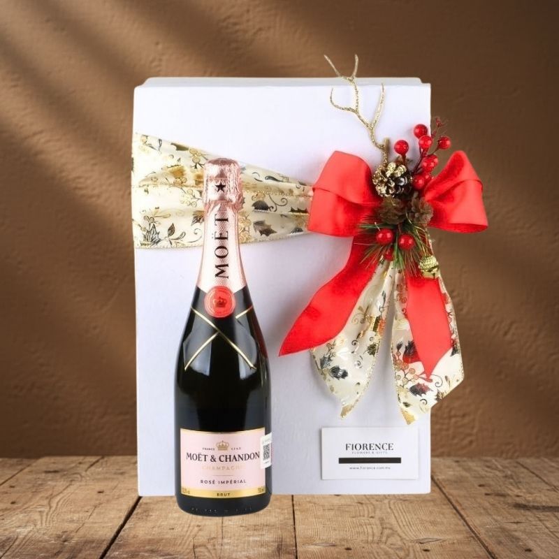 Set Navideño Gourmet "Champagne & Serrano": Moët & Chandon Rosé Imperial y Maridaje de Lujo