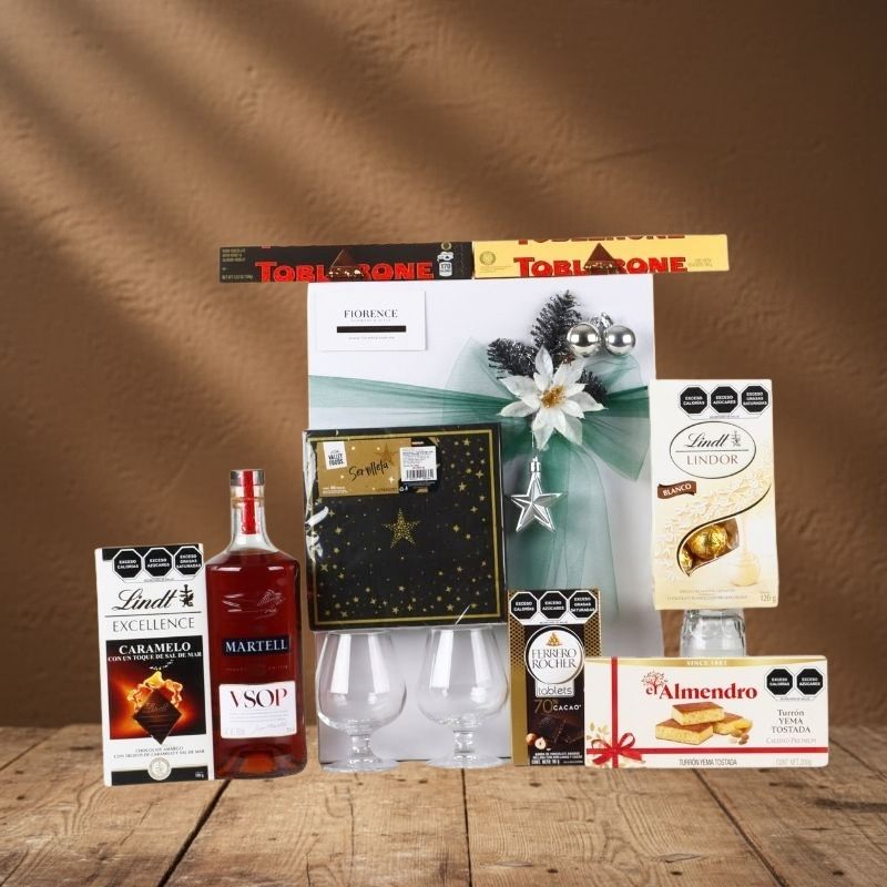 Martell VSOP Christmas Gift Box | Cognac & Premium Swiss Chocolates