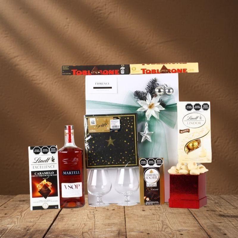 Martell VSOP Christmas Gift Box | Cognac & Premium Swiss Chocolates