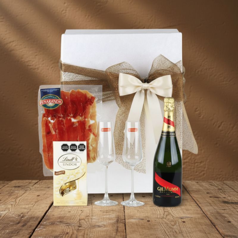 Set Gourmet "Champagne & Serrano": G.H. Mumm Brut y Maridaje de Lujo