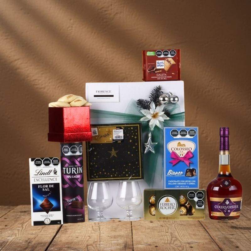 Set Navideño de Cognac "Courvoisier & Dark Chocolate"