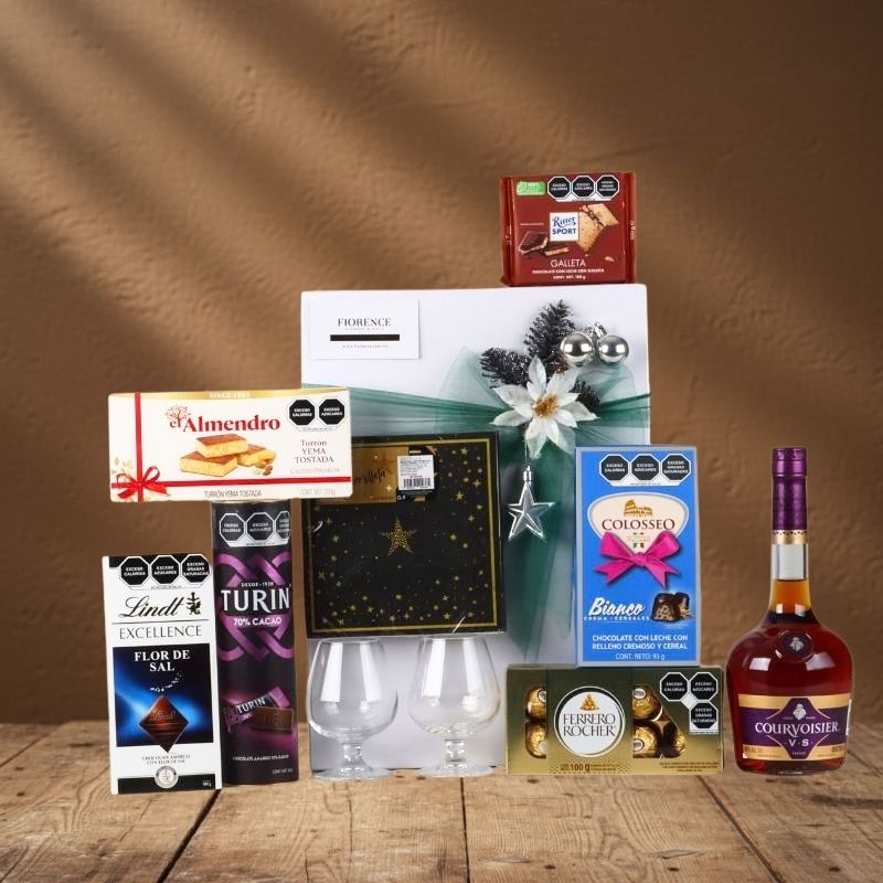 Set Navideño de Cognac "Courvoisier & Dark Chocolate"