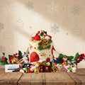 Saco de Regalo Navideño con Chocolates y Turrón de Almendras