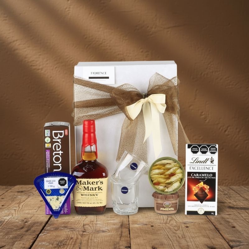 "Bourbon & Bold Flavors" Premium Gift Box: Maker's Mark & Savory Pairing