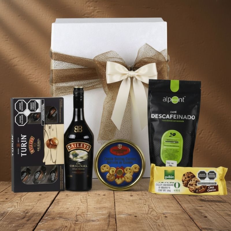 "Sweet Baileys & Coffee" Gourmet Gift Box: Liqueur, Chocolates and fine Biscuits