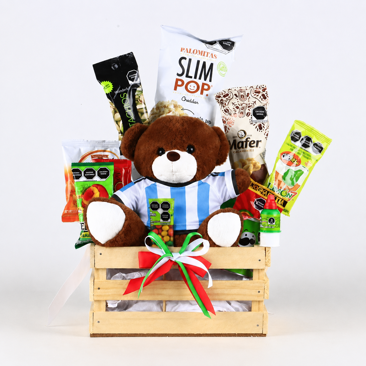 Guacal Mundialista "World Cup Fan": Botanas y Peluche Personalizado