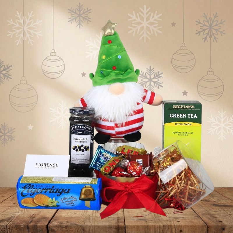 Christmas Elf with St. Dalfour Jam and Gourmet Treats 