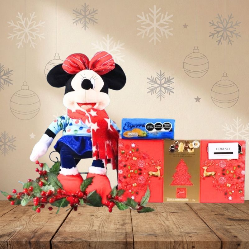 Disney Mickey Mouse Plush with Cookies and Chocolates