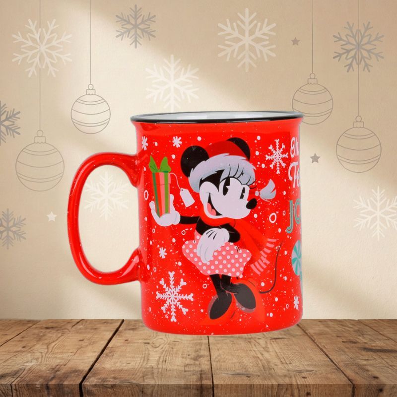 Mickey and Minnie Mouse Christmas Mug with 15-Piece Candy Bouquet