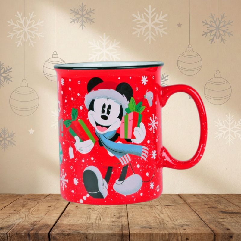 Mickey and Minnie Mouse Christmas Mug with 15-Piece Candy Bouquet