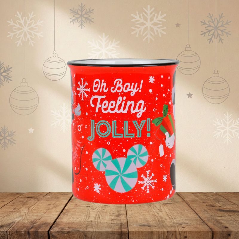 Mickey and Minnie Mouse Christmas Mug with 15-Piece Candy Bouquet