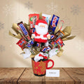 Christmas Mug Candy Bouquet with Choice of Plush Toy
