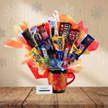 Candy Bouquet «Let It Snow» con Barras de Chocolate Importadas