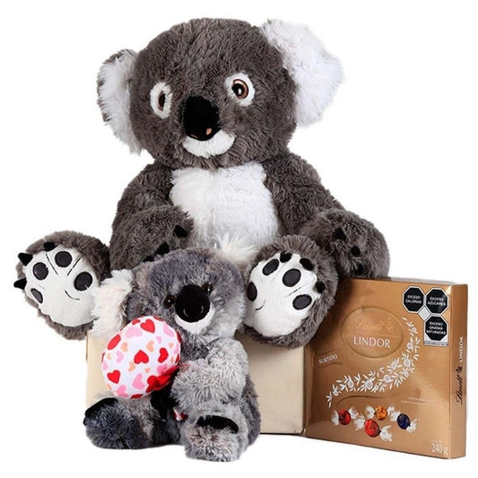 Tifi la Mamá Koala de Peluche con Chocolates