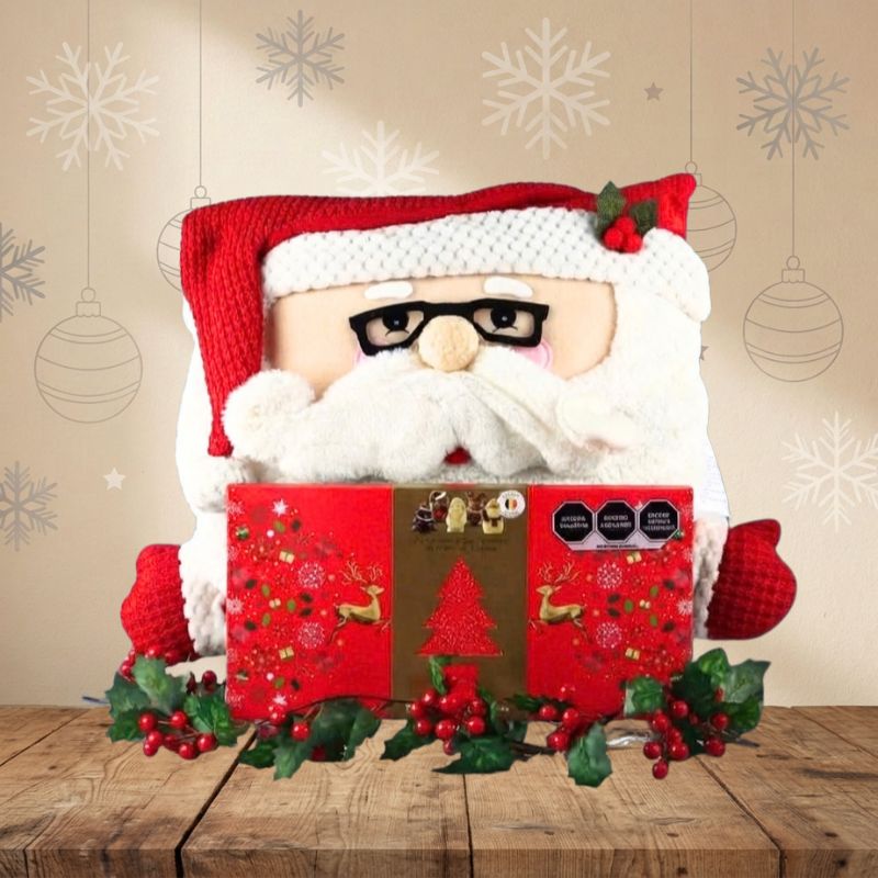 Santa Claus Pillow with Halent Belgian Chocolates