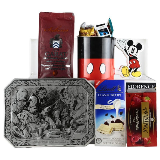 Large Mickey Mouse Mug with Imported Cookies, Coffee, Tea and Chocolates