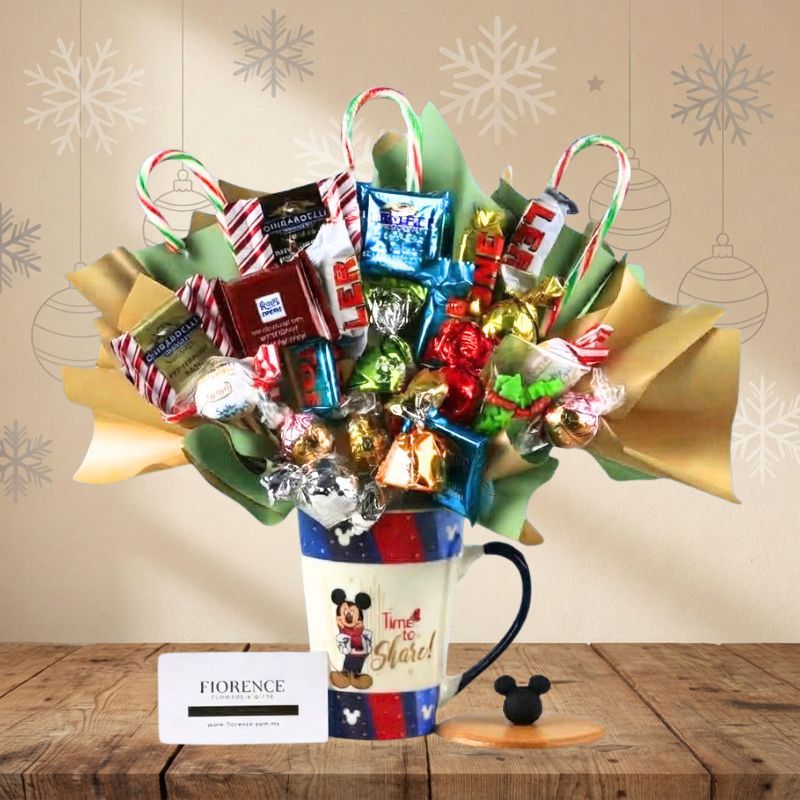 Mickey Mouse Christmas Candy Bouquet – 15 Treats