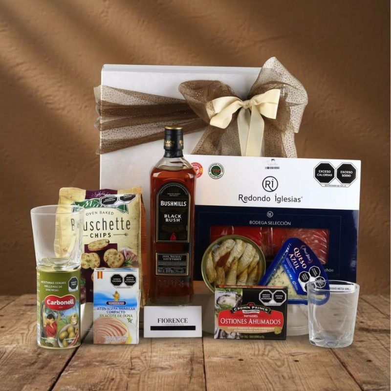 Regalo Gourmet con Whiskey Irlandés Bushmills Black Bush
