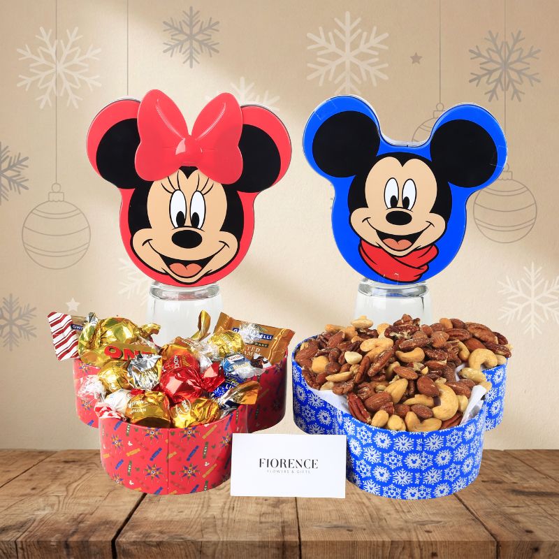 Dúo Mágico de Torres Navideñas de Mickey y Minnie