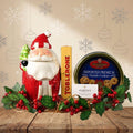 Ceramic Santa Claus Cookie Jar with Cookies and Chocolate