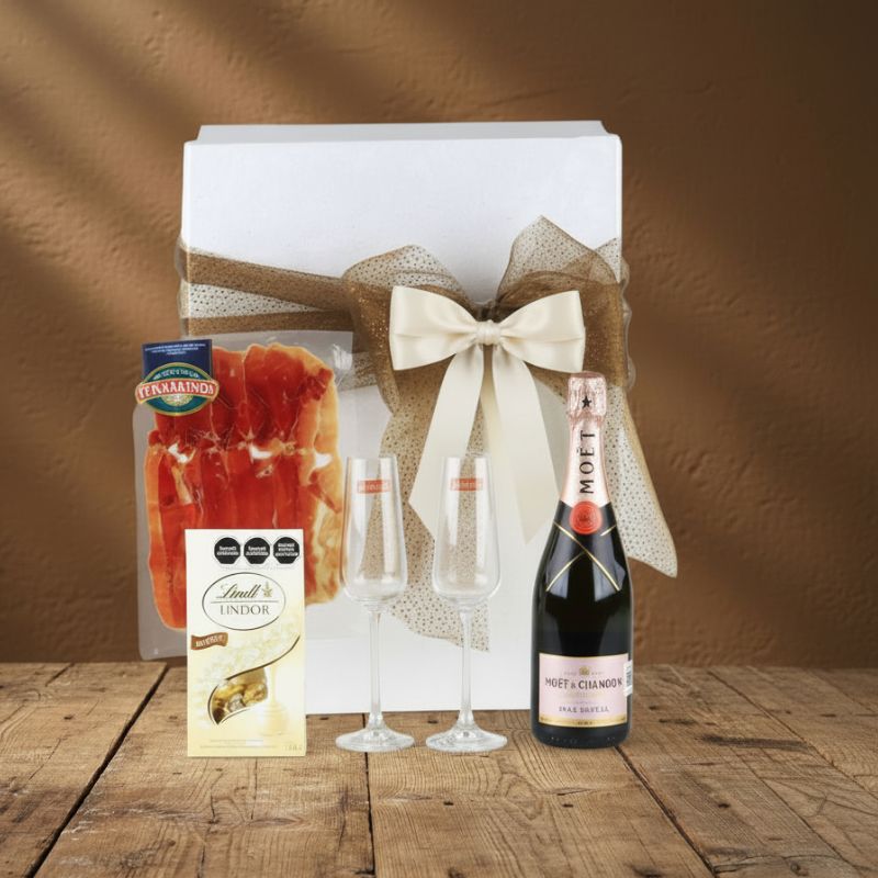 Set Gourmet "Champagne & Serrano": Moët & Chandon Rosé Imperial y Maridaje de Lujo
