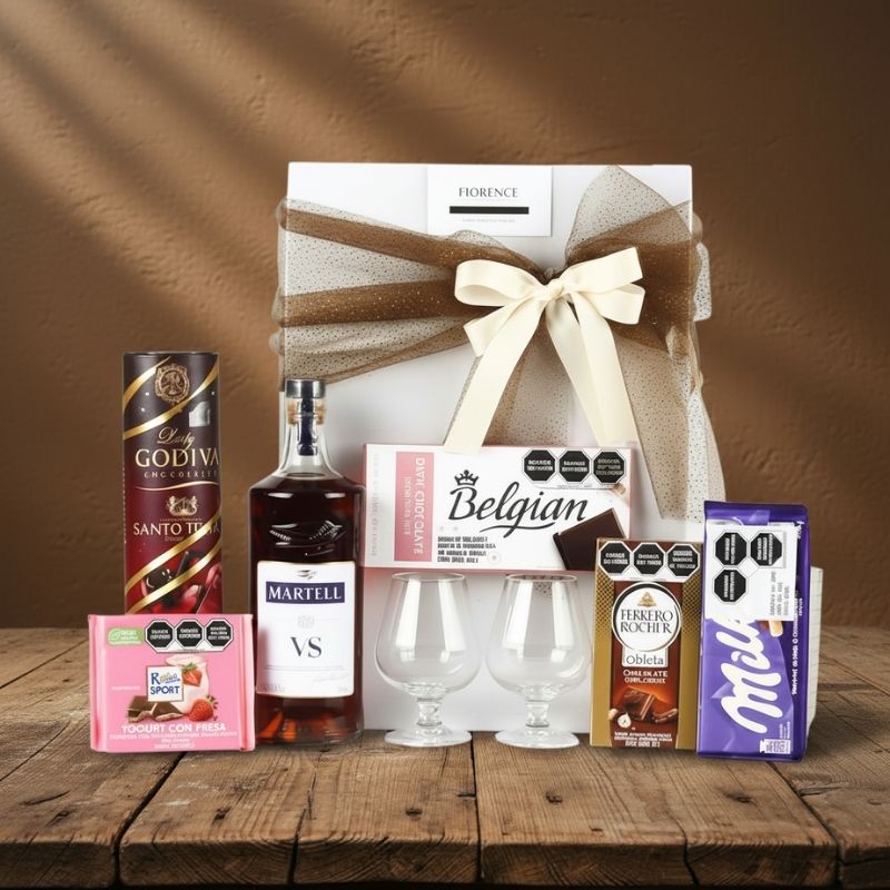 "Martell & Chocolate" Cognac Set: Premium Spirit and Imported Chocolates
