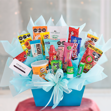 Candy Bouquet with Snacks, Chocolates and